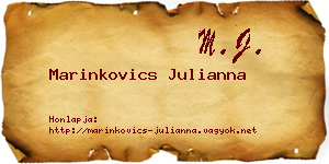 Marinkovics Julianna névjegykártya
