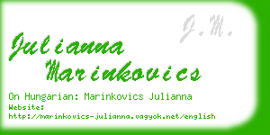 julianna marinkovics business card